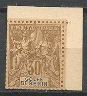 BENIN TYPE GROUPE / TIRAGE SUR BRISTOL  N° 28 Coin De Feuille NEUF(*)  SANS  CHARNIERE / ( MNH ) - Unused Stamps