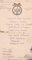 MENU 9X16 Cm . VARENNES 1928 . (Melle Jeanne Clomburger ) +Illustr : Couple De Souris Dévorant L'angle Bas Droit Du Menu - Menú