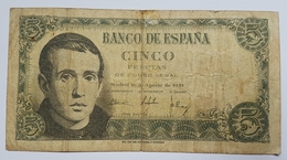 BILLET ESPAGNE - REGENCE DE FRANCO - P.140 - 16/08/51 -  JAIME BALMES - 5 PESETAS - 5 Peseten