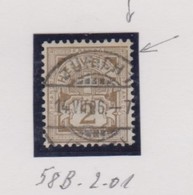 SUISSE   'VARIETES':   Le ZNr 58B.2.01, Obl. - Variétés