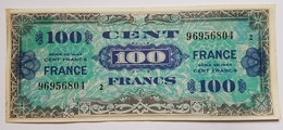 BILLET FRANCE - P.118b - CHIFFRE 2 - 100 FRANCS - SERIE DE 1944 - BILLET MILITAIRE ALLLIE SECONDE GUERRE MONDIALE - 1944 Drapeau/Francia