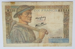 BILLET FRANCE - P.99f - 10 FRANCS - MINEUR - 26/09/1946 - 10 F 1941-1949 ''Mineur''