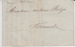 BELGIUM USED COVER 21 MARS  1841 LOUVAIN TERMONDE - 1830-1849 (Belgica Independiente)