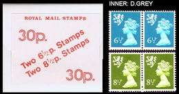 GREAT BRITAIN-Scotland 1977 Test Booklet 30p 2x6½p 2x8½p Inner:D.GREY Box Pack Carton - Abarten & Kuriositäten