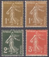 FRANCE - 1932/1937 - Lotto Di 4 Valori Nuovi MNH: Yvert 277A, 277B, 278 E 278A. - Unused Stamps