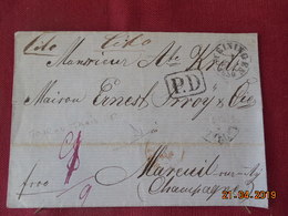 Lettre De 1859 à Destination De Mareuil/Ay - Storia Postale