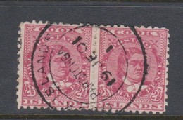 Cook Islands SG 16a 1900 Queen Makea 2.5d Rose ,Used Pair, - Cook