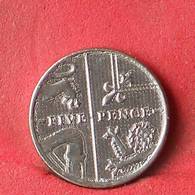 GREAT BRITAIN 5 PENCES 2013 -    KM# 1109d - (Nº28429) - 5 Pence & 5 New Pence