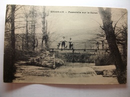 Carte Postale Brignais (69) Passerelle Sur Le Garon  ( Petit Format Noir Et Blanc Non Circulée ) - Brignais