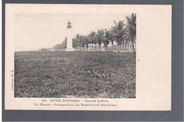 Cote D'Ivoire Grand Lahou Le Phare - Perspective Du Boulevard Maritime Ca 1910 OLD POSTCARD - Côte-d'Ivoire