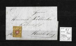 1843-1852 Kantonalmarken Rayon II → 1854 Brief STÄFA (Fingerhutstempel) Nach Herrliberg ►SBK-16II◄ - 1843-1852 Kantonalmarken Und Bundesmarken