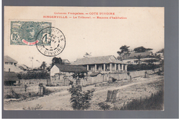 Cote D'Ivoire Bingerville Le Tribunal Maison D'habitations 1909 OLD POSTCARD - Côte-d'Ivoire