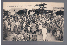 Cote D'Ivoire Grand-Bassam - La Place Du Marché Un Jour De Fêtes Ca 1910 OLD POSTCARD - Côte-d'Ivoire