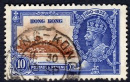 Hong Kong GV 1935 Silver Jubilee 10c Value, Used, SG 135 (A) - Oblitérés
