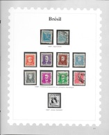 BRESIL  -  11 TIMBRES - OBLITERES   ANNEES 1947 / 1967 /1968 - Verzamelingen & Reeksen