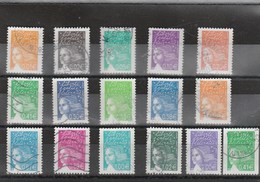 FRANCE 2002 MARIANNE DE LUQUET YT 3443 A 3458 - Used Stamps