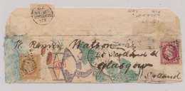 Chine Shanghai 40c+80c On Paper Silk To Scotland Rare China Cover Lettre - ...-1878 Voorfilatelie