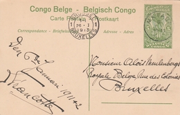 Congo Belge Entier Postal Illustré Pour La Belgique 1913 - Stamped Stationery