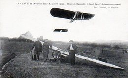 0015 La Clayette : Chute De Hanouille Le Lundi 8 Avril , Brisant Son Appareil - Piloten