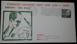 O) 1956 CUBA-CARIBBEAN, SPANISH ANTILLES, EXPERIMENT LAUNCH COHETE FROM AVIÓN TO CHORRO.-ROCKET, MIGUEL COYULA LLAGUNO 5 - Lettres & Documents