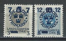 Schweden Mi 117, 120  * MH - Unused Stamps