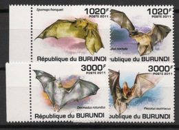 Burundi - 2011 - N°1197 à 1200 - Chauves-souris - Neuf Luxe ** / MNH / Postfrisch - Cote 18€ - Bats