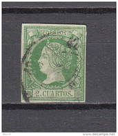 1860    EDIFIL  Nº 51 ,   Matasellos  " Rueda De Carreta " Nº 42  Santa Cruz De Tenerife - Used Stamps