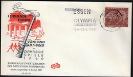 Germany Essen 1960 / Olympic Games Rome / Wrestling / Olympic Torch / Olympic Exhibition / Machine Stamp - Summer 1960: Rome