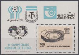 ARGENTINA - 1978 World Cup Soccer Souvenir Sheet. Scott 1192. MNH ** - Blocks & Sheetlets