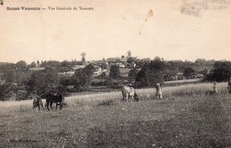 Sauzé-Vaussais Animée Belle Vue Du Village Vaches - Sauze Vaussais