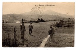 CPA Espelette 64 Pyrénées Atlantiques Trois Hommes Mont D' Airain - Espelette