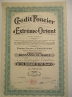 Crédit Foncier D'Extrême Orient - Capital 70 000 000 - Action Ordinaire De 250 Francs - Asie