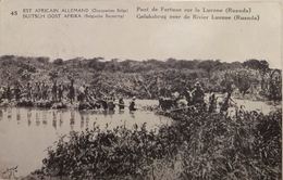 Congo Belge - Entier Postal Nr. 45 - Est Africain Allemand Occupation Belge Pont De Fortune Sur La Luvone - Interi Postali