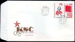 CZECHOSLOVAKIA 1976 Communist Party FDC.  Michel 2321-22 - FDC