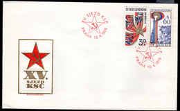 CZECHOSLOVAKIA 1976 Communist Party Day FDC.  Michel 2312-13 - FDC