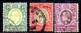 APR606 - AFRICA ORIENTALE BRITANNICA 1903,  Tre Valori Usati  CA  (2380A) - Protectorats D'Afrique Orientale Et D'Ouganda