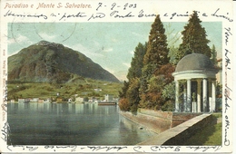 Lugano Paradiso (Ticino, Svizzera) Panorama E Monte San Salvatore, Vue Generale Et M. S. Salvatore, General View - Paradiso