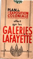 Exposition Coloniale 1931...offert Par Les Galeries Lafayette - Andere Plannen
