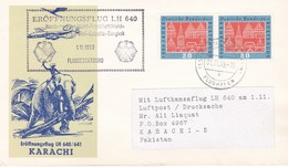 KARACHI, Ouverture De La Ligne Aérienne Hamburg-Dusseldorf-Frankfurt-Karachi-Calcutta-Bangkok, 1/11/59 - Asia