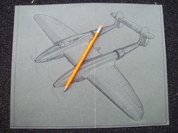 DISEGNI ORIGINALI AEREO CAPRONI CA 380 Mai Prodotto - Opengewerkte Tekening/ Doorsnede