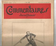 Journal Financier ,COMMENTAIRES ,illustrateur   , N° 510 , 30 Octobre 1932 , 20 Pages,2 Scans ,frais Fr 3.15 E - Altri & Non Classificati