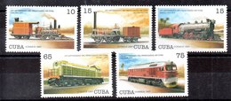 Serie De Cuba N ºYvert 3682/86 ** TRENES (TRAIN) - Unused Stamps