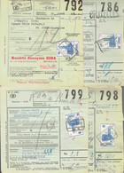 P-258 - 12 Documents CF - Oblitérations Différentes - Documenti & Frammenti