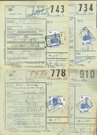 P-258 - 12 Documents CF - Oblitérations Différentes De 1957 - Documentos & Fragmentos