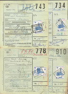 P-258 - 12 Documents CF - Oblitérations Différentes De 1957 - Documenti & Frammenti