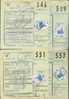 P-258 - 12 Documents CF - Oblitérations Différentes De 1957 - Documenten & Fragmenten