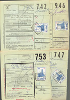 P-258 - 12 Documents CF - Oblitérations Différentes De 1957 - Documents & Fragments