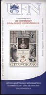 Vatican 2016 / 38th Centenary Of The Death Of Innocent III, Pope / Prospectus, Leaflet, Brochure - Brieven En Documenten