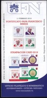 Vatican 2019 / Pontificate Of Pope Francis, Stamp And Coin Card / Prospectus, Leaflet, Brochure - Briefe U. Dokumente