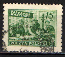 POLONIA - 1951 - RICOSTRUZIONE DI VARSAVIA - USATO - Gebraucht